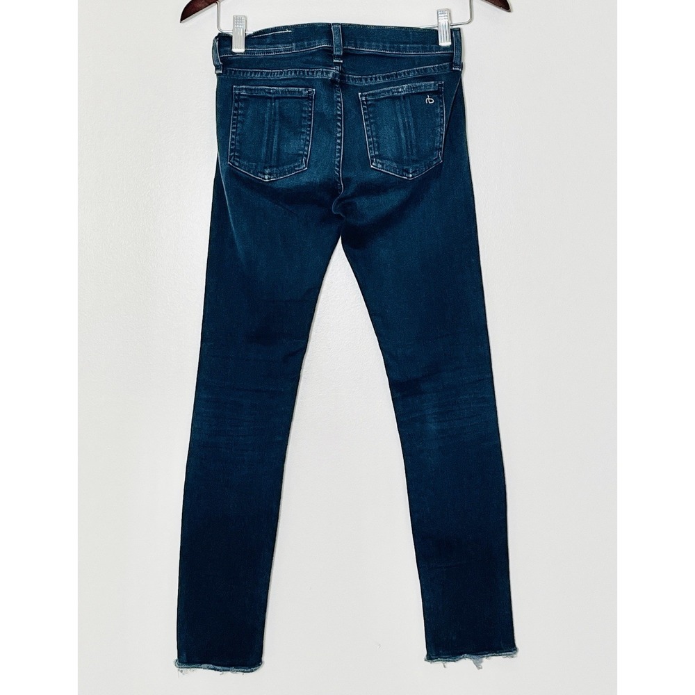 Rag & Bone Capri Jeans Women's 24 Dark Wash Stretch Quiet Luxury Dark Naturalism - Picture 3 of 7